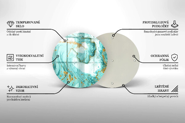 Deska kuchenna szklana Błękitna abstrakcja