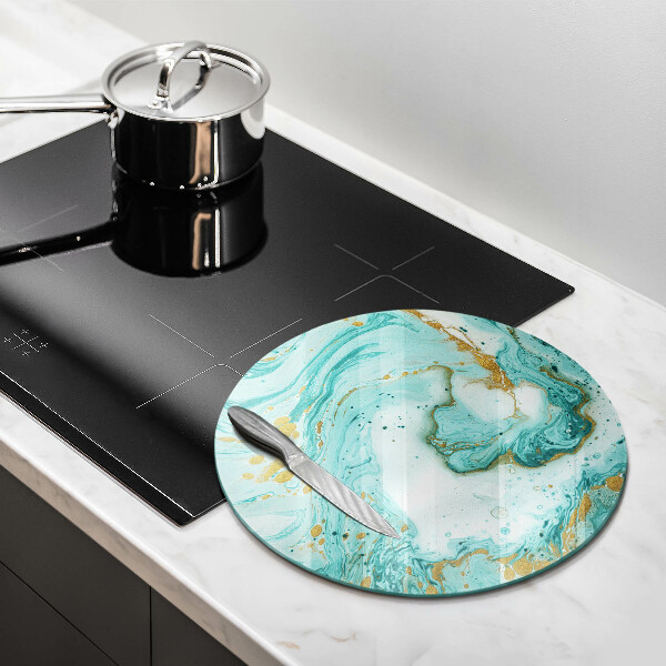 Deska kuchenna szklana Błękitna abstrakcja