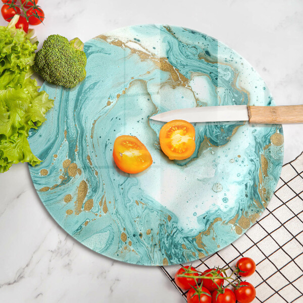 Deska kuchenna szklana Błękitna abstrakcja