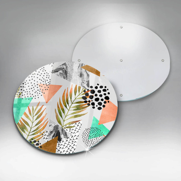 Deska kuchenna szklana Wzór boho liście