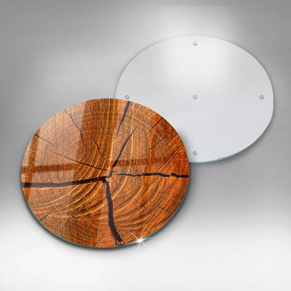 Deska kuchenna szklana Pień drewna struktura