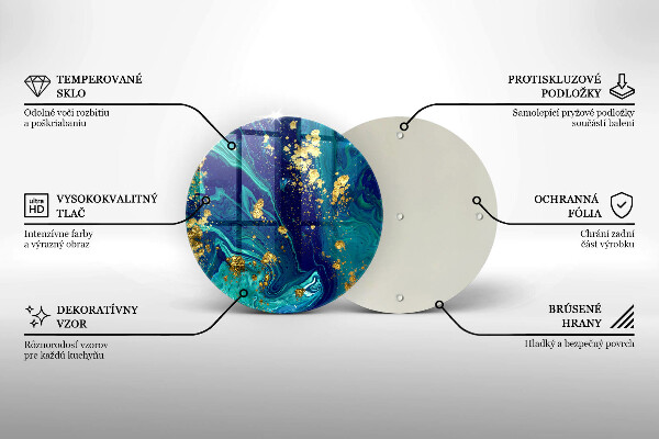 Deska kuchenna szklana Abstrakcja ze złotem