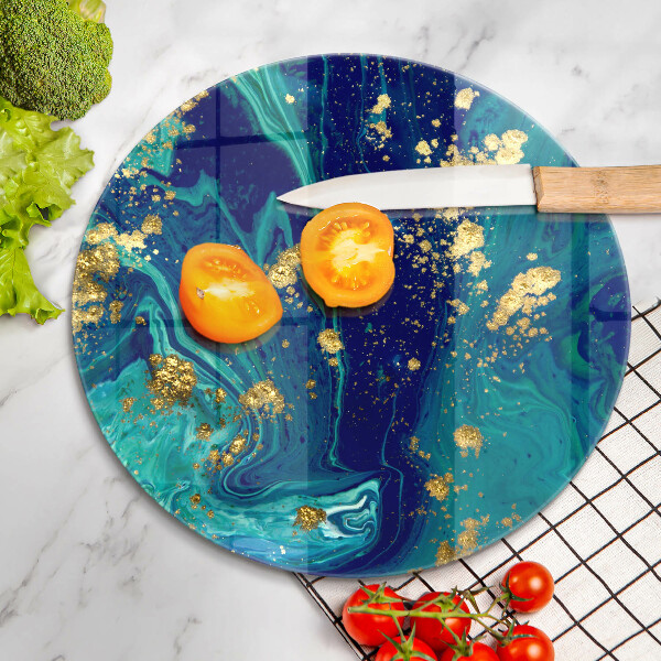 Deska kuchenna szklana Abstrakcja ze złotem