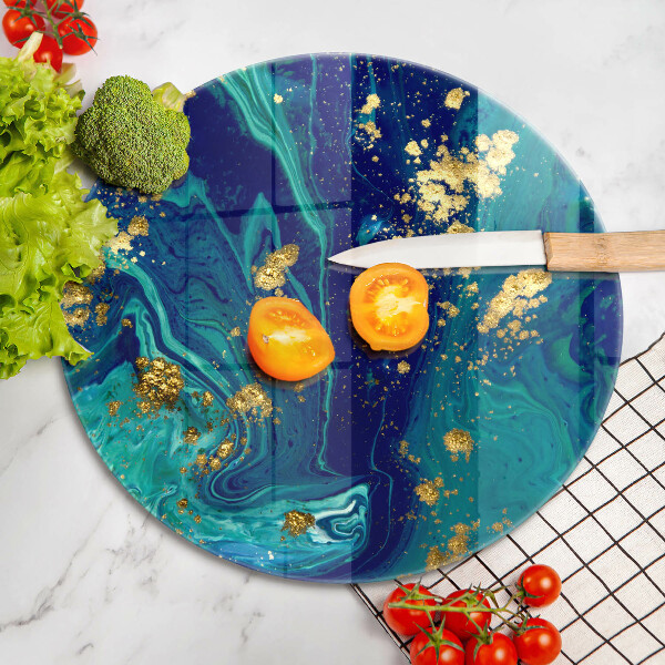 Deska kuchenna szklana Abstrakcja ze złotem