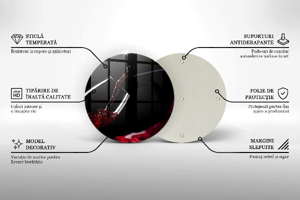 Deska kuchenna szklana Kieliszek czerwone wino