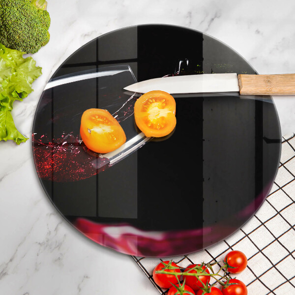 Deska kuchenna szklana Kieliszek czerwone wino