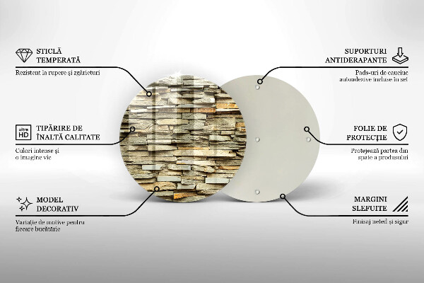 Deska kuchenna szklana Ozdobne kamienie