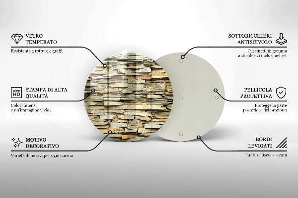 Deska kuchenna szklana Ozdobne kamienie