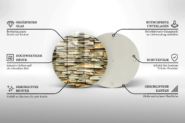 Deska kuchenna szklana Ozdobne kamienie