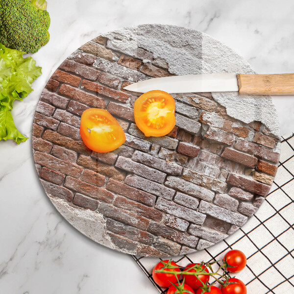 Deska kuchenna szklana Stary mur cegły i beton