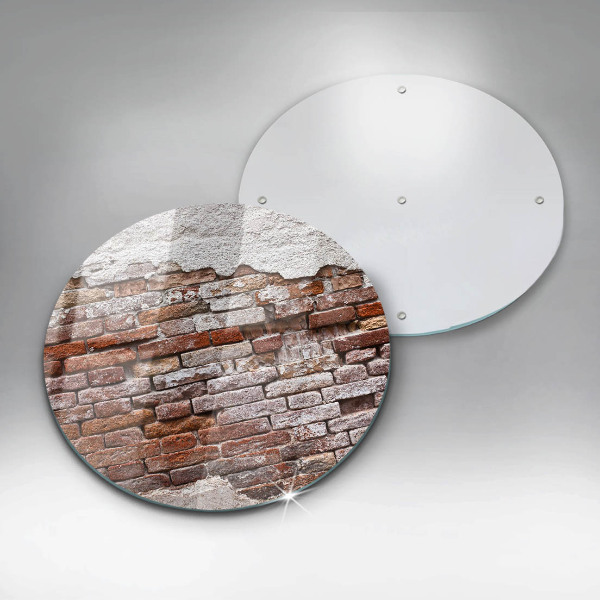 Deska kuchenna szklana Stary mur cegły i beton