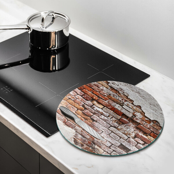 Deska kuchenna szklana Stary mur cegły i beton