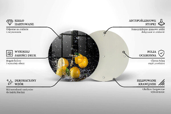 Deska kuchenna szklana Soczyste owoce cytryny