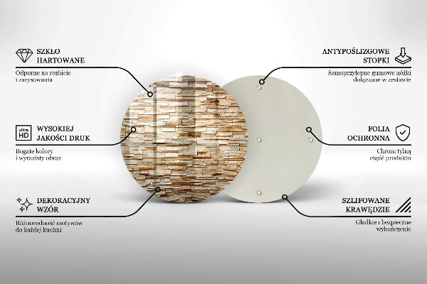 Deska kuchenna szklana Tekstura ozdobne kamienie