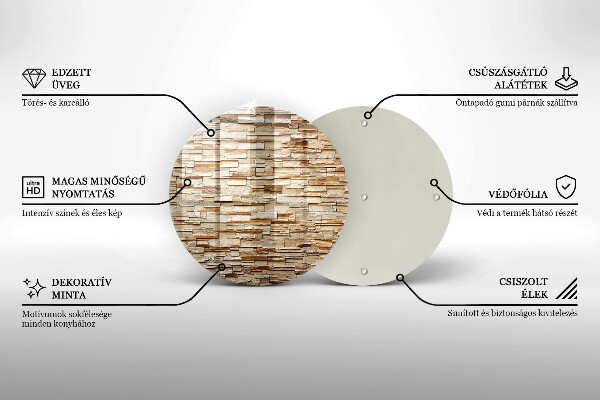 Deska kuchenna szklana Tekstura ozdobne kamienie