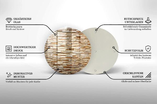 Deska kuchenna szklana Tekstura ozdobne kamienie