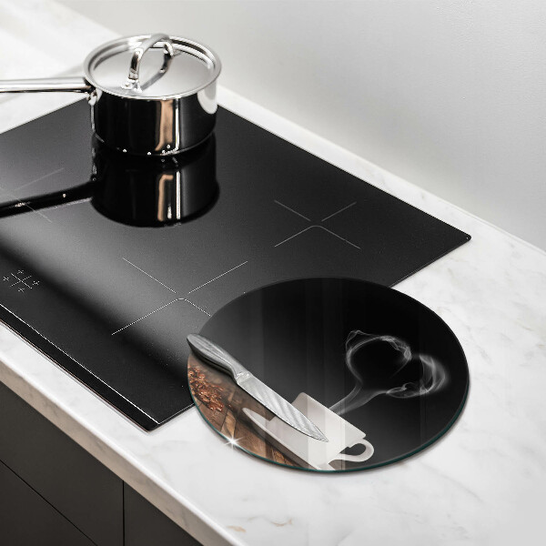 Deska kuchenna szklana Kawa filiżanka serce