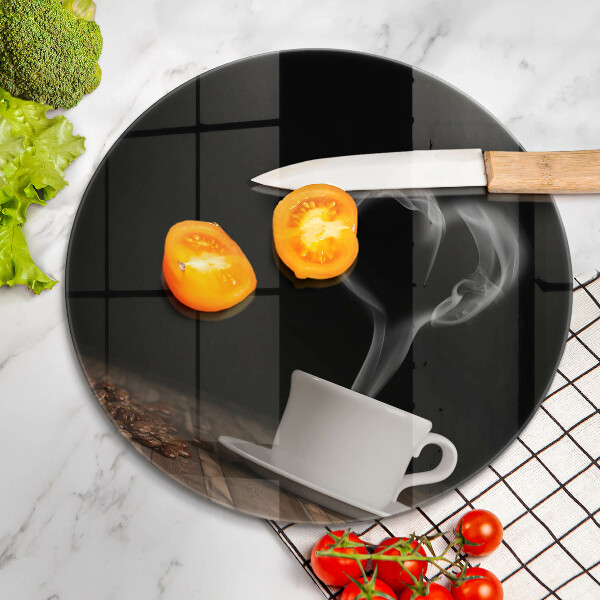 Deska kuchenna szklana Kawa filiżanka serce