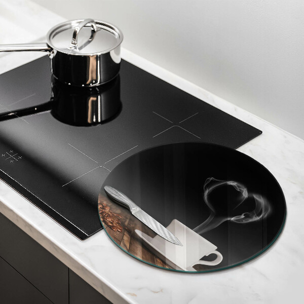 Deska kuchenna szklana Kawa filiżanka serce