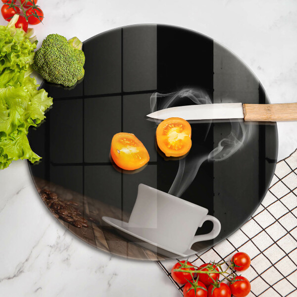 Deska kuchenna szklana Kawa filiżanka serce