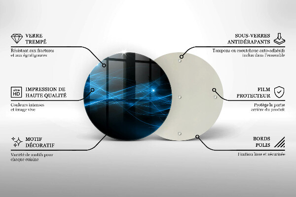 Deska kuchenna szklana Abstrakcja niebieski dym