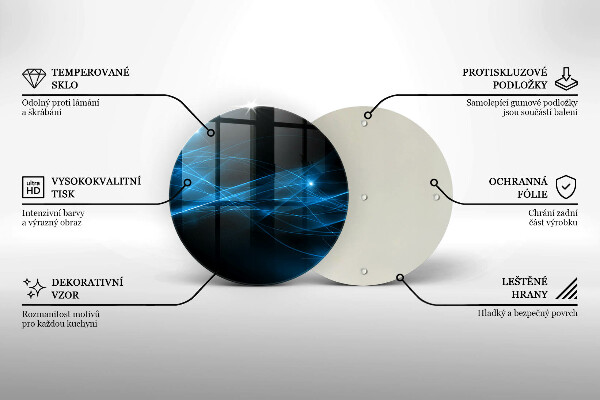 Deska kuchenna szklana Abstrakcja niebieski dym