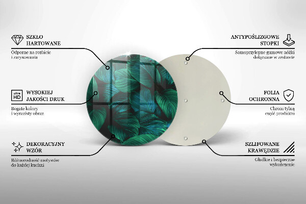 Deska kuchenna szklana Dżungla liście