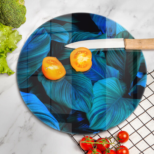 Deska kuchenna szklana Liście roślinność dżungli