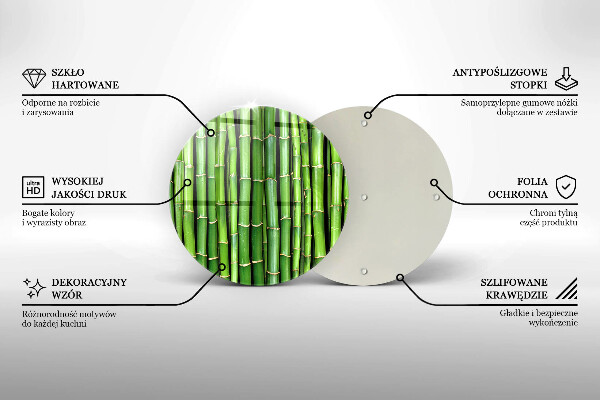 Deska kuchenna szklana Natura bambusy