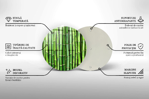 Deska kuchenna szklana Natura bambusy