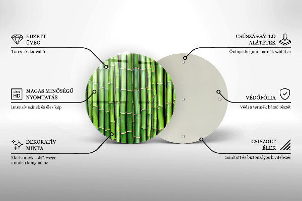 Deska kuchenna szklana Natura bambusy