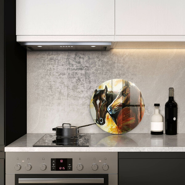 Szklana deska kuchenna Zwierzęta konie