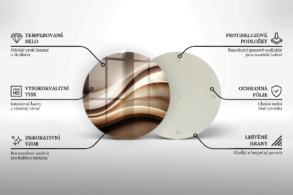 Deska kuchenna szklana Abstrakcja łagodne linie
