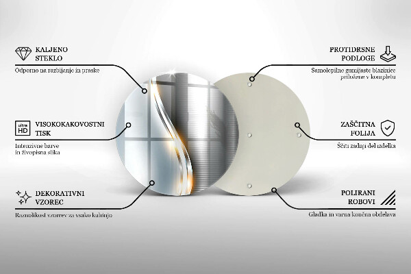 Deska kuchenna szklana Metalowa sztuka