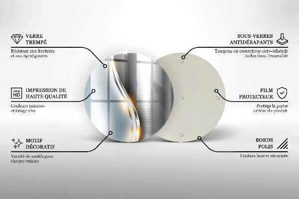 Deska kuchenna szklana Metalowa sztuka