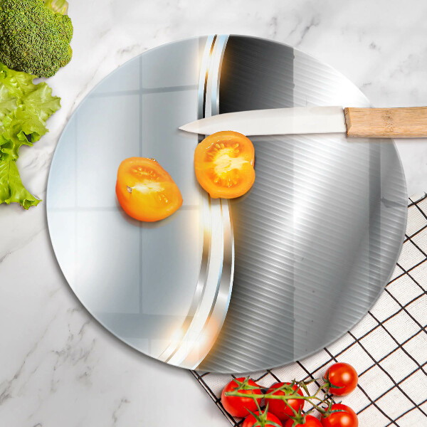 Deska kuchenna szklana Metalowa sztuka