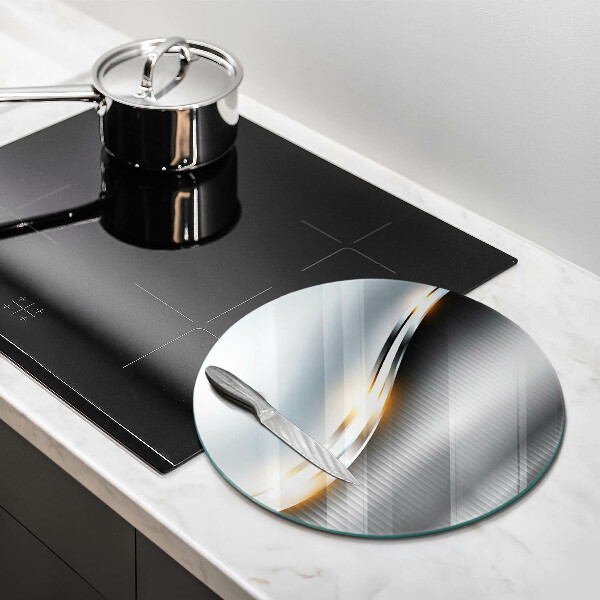 Deska kuchenna szklana Metalowa sztuka