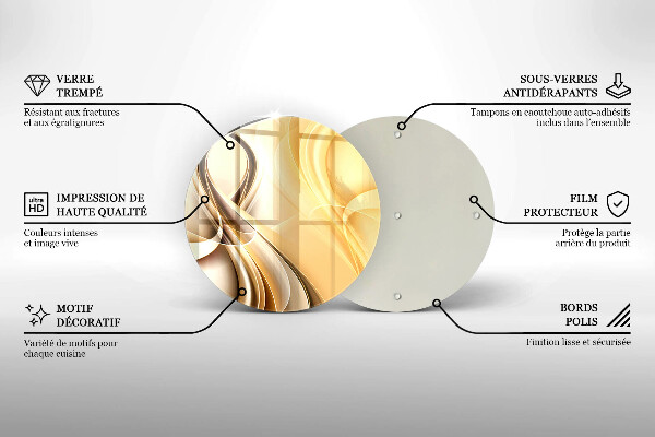Deska kuchenna szklana Abstrakcja dym