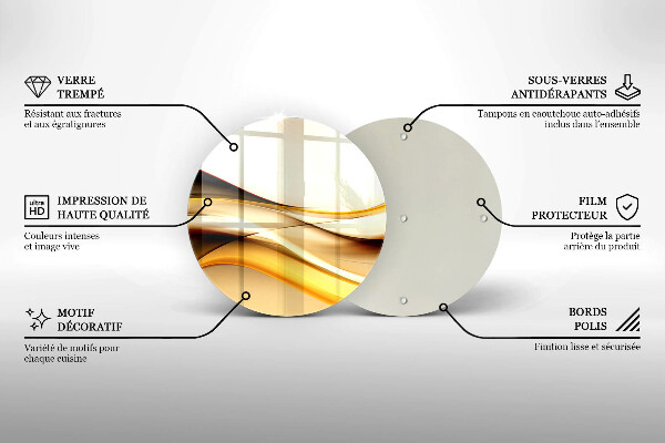 Deska kuchenna szklana Abstrakcja dym linie