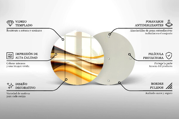 Deska kuchenna szklana Abstrakcja dym linie