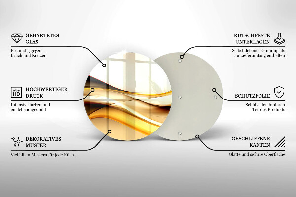 Deska kuchenna szklana Abstrakcja dym linie