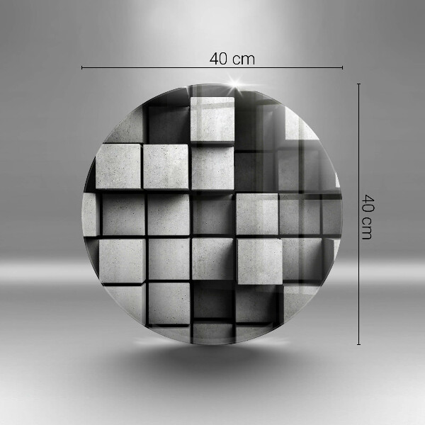 Deska kuchenna szklana Abstrakcja kwadraty 3D