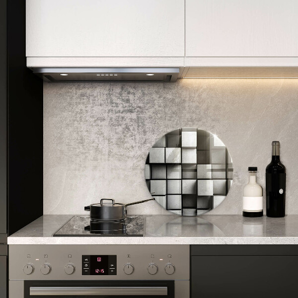 Deska kuchenna szklana Abstrakcja kwadraty 3D