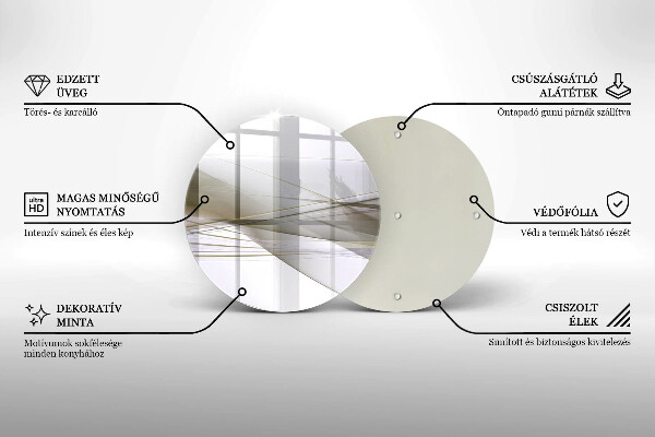 Deska kuchenna szklana Abstrakcja linie design