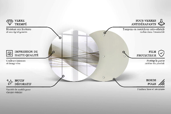 Deska kuchenna szklana Abstrakcja linie design