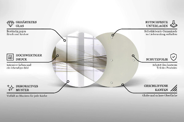 Deska kuchenna szklana Abstrakcja linie design