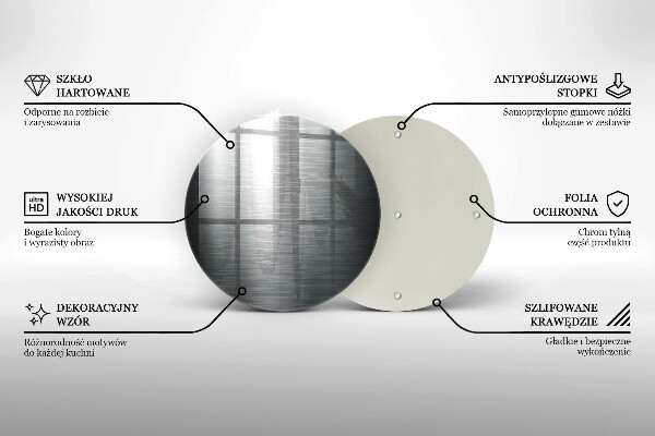 Deska kuchenna szklana Tekstura metal