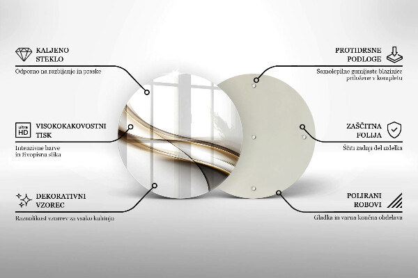 Deska kuchenna szklana Łagodne linie abstrakcja