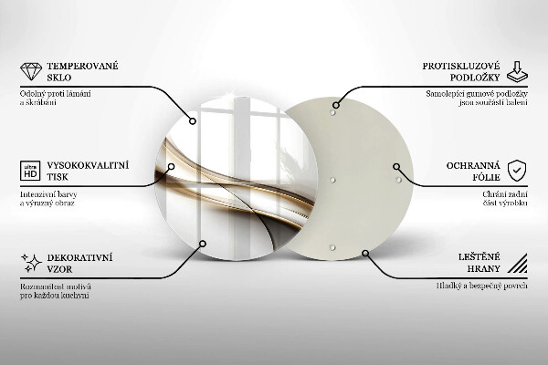 Deska kuchenna szklana Łagodne linie abstrakcja