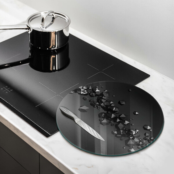 Deska kuchenna szklana Kształty 3D abstrakcja